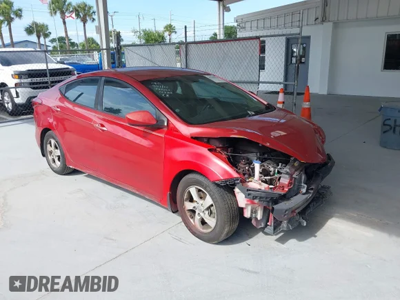 ✅ 2014 Hyundai Elantra SE • VIN: KMHDH4AE5EU146904 • Lot: 45209938. Listed on IAAI with 122,224 mi. Free auction sales archive from the USA and detailed vehicle history report at DreamBid. Image 1.