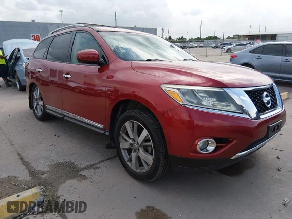✅ 2015 Nissan Pathfinder SL • VIN: 5N1AR2MN3FC677283 • Lot: 44782538. Listed on IAAI with 123,487 mi. Free auction sales archive from the USA and detailed vehicle history report at DreamBid. Image 1.
