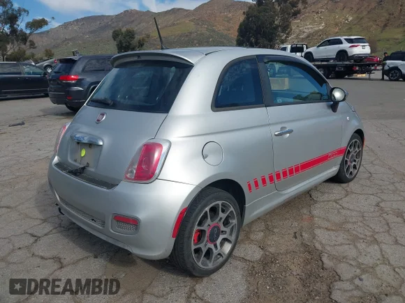✅ 2012 FIAT 500 Sport • VIN: 3C3CFFBR5CT140258 • Lot: 43841258. Listed on IAAI with 171,676 mi. Free auction sales archive from the USA and detailed vehicle history report at DreamBid. Image 4.