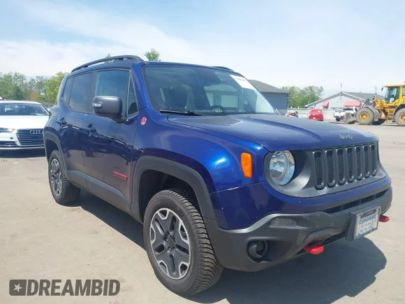 ✅ 2017 Jeep Renegade Trailhawk • VIN: ZACCJBCB8HPE68552 • Лот: 45089084. Опубликован ранее на IAAI с пробегом 100 014 миль. Бесплатный доступ к архиву аукционных продаж из США и подробный отчёт об истории автомобиля на DreamBid. Изображение 1.