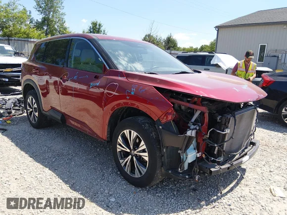 ✅ 2021 Nissan Rogue SV • VIN: 5N1AT3BB2MC841622 • Lot: 45443809. Wystawiony na IAAI z przebiegiem 55 957 mil. Bezpłatny archiwum sprzedaży aukcyjnych z USA i szczegółowy raport historii pojazdu na DreamBid. Zdjęcie 1.