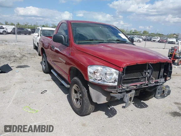 ✅ 2007 Dodge 1500 ST • VIN: 1D7HA16K07J519347 • Lot: 44871550. Listed on IAAI with 242,875 mi. Free auction sales archive from the USA and detailed vehicle history report at DreamBid. Image 1.
