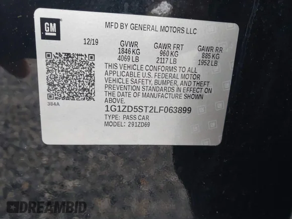 ✅ 2020 Chevrolet Malibu LT • VIN: 1G1ZD5ST2LF063899 • Lot: 43317942. Wystawiony na IAAI z przebiegiem 76 051 mil. Bezpłatny archiwum sprzedaży aukcyjnych z USA i szczegółowy raport historii pojazdu na DreamBid. Zdjęcie 9.