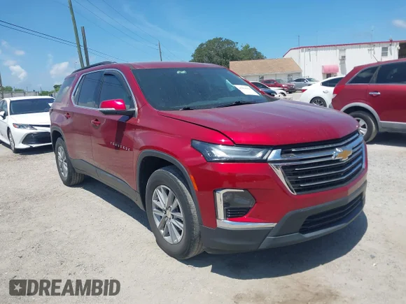 ✅ 2022 Chevrolet Traverse LT Cloth • VIN: 1GNERGKW6NJ119072 • Лот: 45064464. Опубліковано раніше на IAAI з пробігом 41 655 миль. Безкоштовний доступ до архіву аукціонних продажів зі США та докладний звіт про історію автомобіля на DreamBid. Зображення 1.
