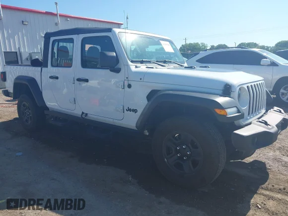 ✅ 2021 Jeep Gladiator Sport S • VIN: 1C6HJTAG7ML623561 • Лот: 42245566. Опубликован ранее на IAAI с пробегом 25 828 миль. Бесплатный доступ к архиву аукционных продаж из США и подробный отчёт об истории автомобиля на DreamBid. Изображение 1.