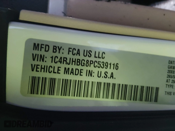 ✅ 2023 Jeep Grand Cherokee Limited • VIN: 1C4RJHBG8PC539116 • Lot: 44313082. Wystawiony na IAAI z przebiegiem 34 392 mil. Bezpłatny archiwum sprzedaży aukcyjnych z USA i szczegółowy raport historii pojazdu na DreamBid. Zdjęcie 9.