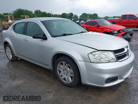 ✅ 2012 Dodge Avenger SE • VIN: 1C3CDZAB6CN128969 • Lot: 42645082. Listed on IAAI with 165,362 mi. Free auction sales archive from the USA and detailed vehicle history report at DreamBid. Image 1.