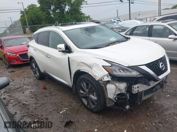 ✅ 2021 Nissan Murano Platinum • VIN: 5N1AZ2DS1MC103042 • Lot: 45304179. Wystawiony na IAAI z przebiegiem 42 964 mil. Bezpłatny archiwum sprzedaży aukcyjnych z USA i szczegółowy raport historii pojazdu na DreamBid. Zdjęcie 1.