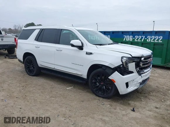 ✅ 2023 GMC Yukon SLT • VIN: 1GKS1BKDXPR301581 • Lot: 44002339. Listed on IAAI with 42,733 mi. Free auction sales archive from the USA and detailed vehicle history report at DreamBid. Image 1.