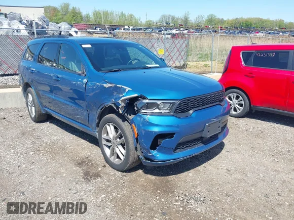 ✅ 2024 Dodge Durango GT Plus • VIN: 1C4RDJDGXRC122742 • Lot: 42232031. Listed on IAAI with 43,544 mi. Free auction sales archive from the USA and detailed vehicle history report at DreamBid. Image 1.