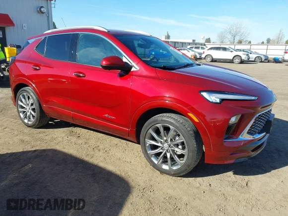 ✅ 2024 Buick Encore GX Avenir • VIN: KL4AMGSL4RB190213 • Lot: 44791338. Listed on IAAI with 42,339 mi. Free auction sales archive from the USA and detailed vehicle history report at DreamBid. Image 1.