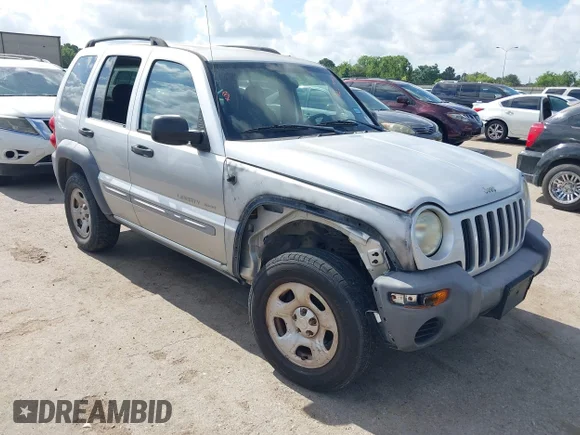 ✅ 2003 Jeep Liberty Sport • VIN: 1J4GK48K13W559574 • Lot: 42575911. Listed on IAAI with 194,194 mi. Free auction sales archive from the USA and detailed vehicle history report at DreamBid. Image 1.