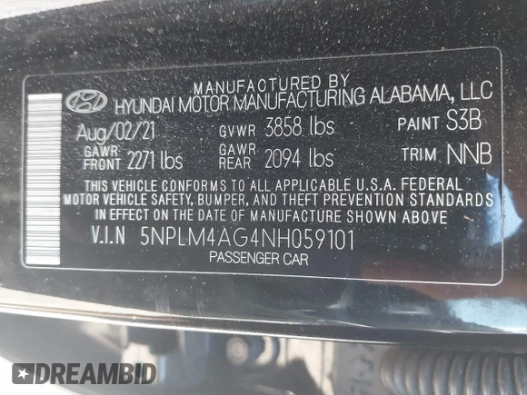 ✅ 2022 Hyundai Elantra SEL • VIN: 5NPLM4AG4NH059101 • Lot: 44421295. Wystawiony na IAAI z przebiegiem 73 679 mil. Bezpłatny archiwum sprzedaży aukcyjnych z USA i szczegółowy raport historii pojazdu na DreamBid. Zdjęcie 9.