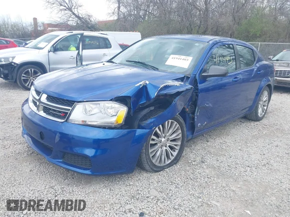 ✅ 2014 Dodge Avenger SE • VIN: 1C3CDZAB9EN235338 • Lot: 41941403. Listed on IAAI with 144,085 mi. Free auction sales archive from the USA and detailed vehicle history report at DreamBid. Image 2.