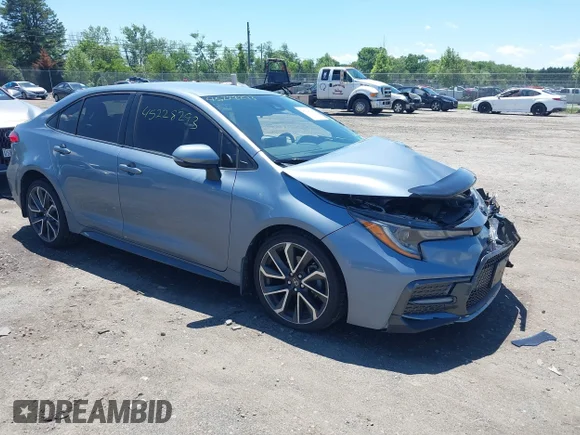 ✅ 2021 Toyota Corolla SE • VIN: JTDS4MCE6MJ076060 • Lot: 45228293. Listed on IAAI with 58,413 mi. Free auction sales archive from the USA and detailed vehicle history report at DreamBid. Image 1.