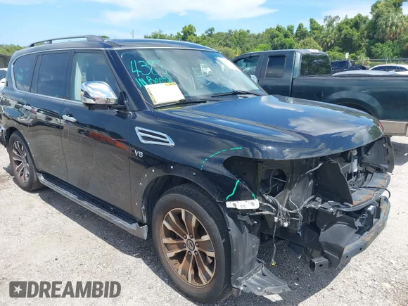 ✅ 2020 Nissan Armada Platinum • VIN: JN8AY2ND1L9106613 • Лот: 42868471. Опубликован ранее на IAAI с пробегом 88 123 миль. Бесплатный доступ к архиву аукционных продаж из США и подробный отчёт об истории автомобиля на DreamBid. Изображение 1.
