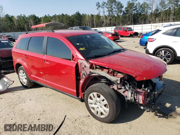✅ 2018 Dodge Journey SE • VIN: 3C4PDCAB3JT521352 • Lot: 43405923. Listed on Copart with 45,989 mi. Free auction sales archive from the USA and detailed vehicle history report at DreamBid. Image 4.