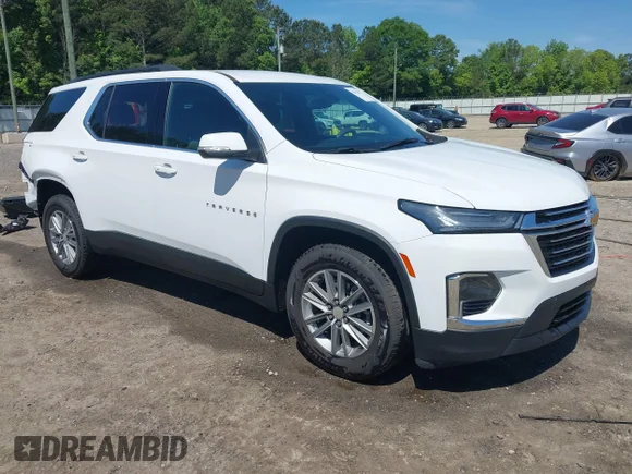 ✅ 2022 Chevrolet Traverse LT Cloth • VIN: 1GNERGKW3NJ170657 • Лот: 45013073. Опубліковано раніше на IAAI з пробігом 62 119 миль. Безкоштовний доступ до архіву аукціонних продажів зі США та докладний звіт про історію автомобіля на DreamBid. Зображення 1.