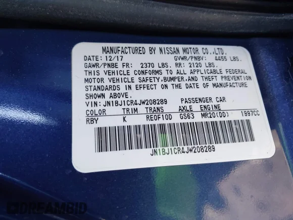 ✅ 2018 Nissan Rogue S • VIN: JN1BJ1CR4JW208289 • Lot: 43903672. Wystawiony na IAAI z przebiegiem 29 343 mil. Bezpłatny archiwum sprzedaży aukcyjnych z USA i szczegółowy raport historii pojazdu na DreamBid. Zdjęcie 9.