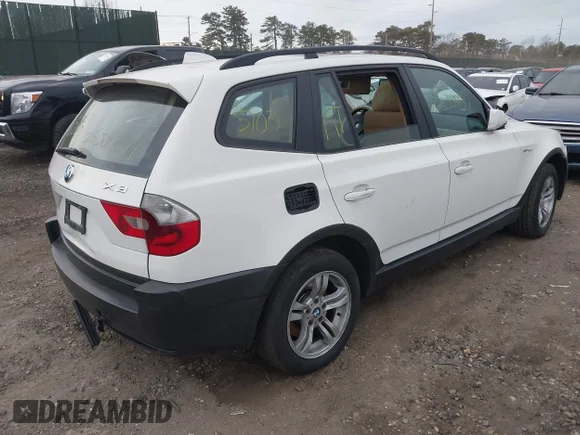 ✅ 2005 BMW X3 3.0i • VIN: WBXPA93475WD21087 • Лот: 44182908. Опубликован ранее на IAAI с пробегом Не указан. Бесплатный доступ к архиву аукционных продаж из США и подробный отчёт об истории автомобиля на DreamBid. Изображение 4.