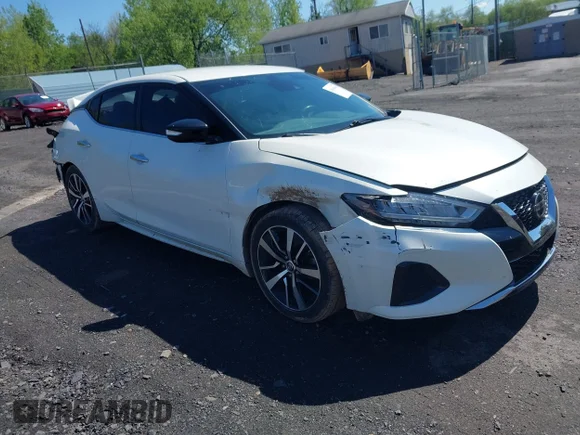 ✅ 2021 Nissan Maxima SV • VIN: 1N4AA6CV9MC515598 • Lot: 45039494. Listed on IAAI with 62,793 mi. Free auction sales archive from the USA and detailed vehicle history report at DreamBid. Image 1.