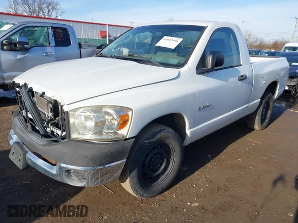 ✅ 2008 Dodge 1500 ST • VIN: 1D7HA16K38J133667 • Lot: 44022990. Wystawiony na IAAI z przebiegiem 117 960 mil. Bezpłatny archiwum sprzedaży aukcyjnych z USA i szczegółowy raport historii pojazdu na DreamBid. Zdjęcie 2.