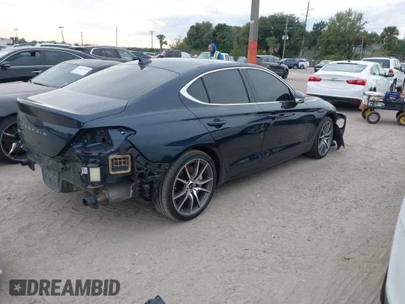 ✅ 2025 Genesis G70 2.5T • VIN: KMTG34SCXSU149212 • Лот: 44144977. Опубліковано раніше на IAAI з пробігом 33 408 миль. Безкоштовний доступ до архіву аукціонних продажів зі США та докладний звіт про історію автомобіля на DreamBid. Зображення 4.