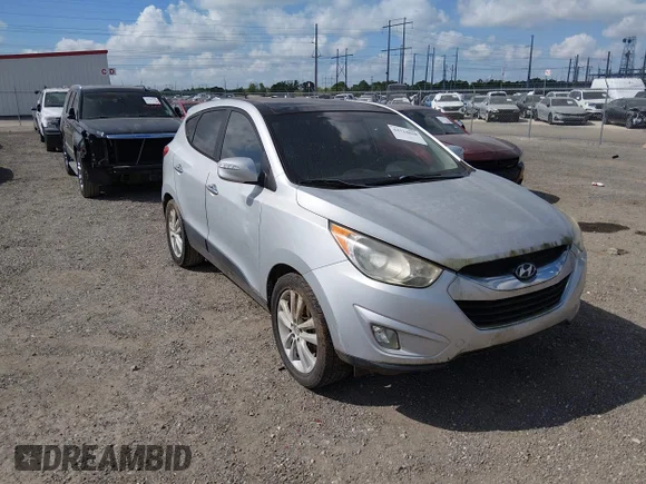 ✅ 2013 Hyundai Tucson Limited • VIN: KM8JU3ACXDU678932 • Lot: 44734868. Listed on IAAI with 125,142 mi. Free auction sales archive from the USA and detailed vehicle history report at DreamBid. Image 1.