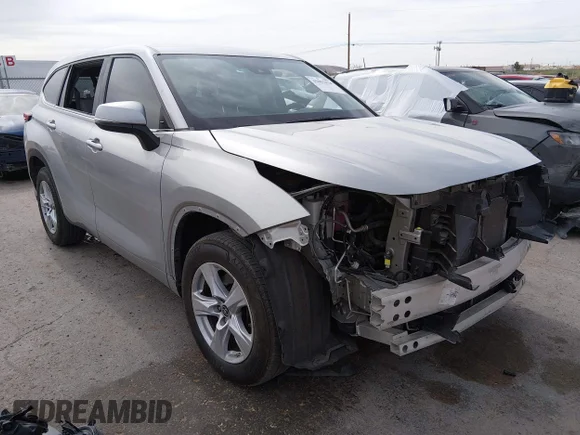 ✅ 2023 Toyota Highlander LE • VIN: 5TDKDRAH8PS030456 • Lot: 45007034. Listed on IAAI with 56,641 mi. Free auction sales archive from the USA and detailed vehicle history report at DreamBid. Image 1.