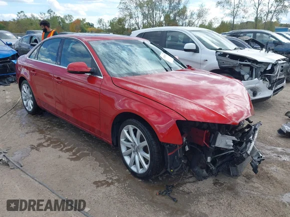 ✅ 2013 Audi A4 Prestige • VIN: WAUKFAFL3DN034986 • Lot: 43335137. Listed on IAAI with 122,261 mi. Free auction sales archive from the USA and detailed vehicle history report at DreamBid. Image 1.