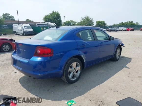 ✅ 2013 Dodge Avenger SE • VIN: 1C3CDZAB9DN687871 • Lot: 42431304. Listed on IAAI with 92,109 mi. Free auction sales archive from the USA and detailed vehicle history report at DreamBid. Image 4.