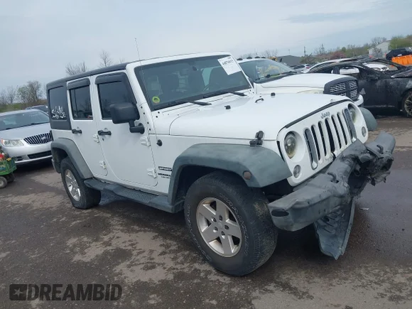 ✅ 2014 Jeep Wrangler Unlimited Sport • VIN: 1C4BJWDG9EL115184 • Лот: 44876015. Опубликован ранее на IAAI с пробегом 85 874 миль. Бесплатный доступ к архиву аукционных продаж из США и подробный отчёт об истории автомобиля на DreamBid. Изображение 1.