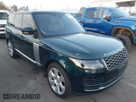✅ 2018 Land Rover Range Rover • VIN: SALGS2RE0JA390735 • Lot: 43605664. Listed on IAAI with 81,506 mi. Free auction sales archive from the USA and detailed vehicle history report at DreamBid. Image 1.