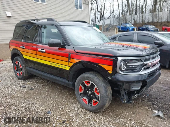 ✅ 2024 Ford Bronco Sport Free Wheeling • VIN: 3FMCR9K68RRF23008 • Lot: 44734871. Listed on IAAI with 7,594 mi. Free auction sales archive from the USA and detailed vehicle history report at DreamBid. Image 1.