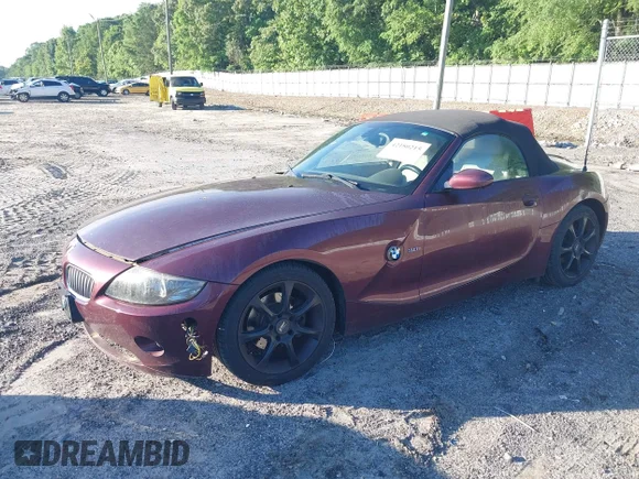 ✅ 2005 BMW Z4 3.0i • VIN: 4USBT53545LU09347 • Лот: 42180215. Опубліковано раніше на IAAI з пробігом 142 032 миль. Безкоштовний доступ до архіву аукціонних продажів зі США та докладний звіт про історію автомобіля на DreamBid. Зображення 2.