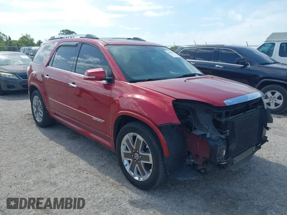 ✅ 2012 GMC Acadia Denali • VIN: 1GKKVTED6CJ373778 • Lot: 45028071. Listed on IAAI with 124,872 mi. Free auction sales archive from the USA and detailed vehicle history report at DreamBid. Image 1.