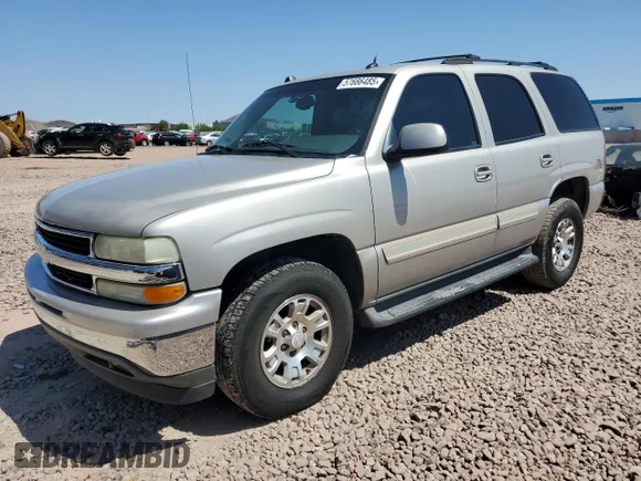 ✅ 2005 Chevrolet Tahoe Z71 • VIN: 1GNEC13T05R150659 • Lot: 57686485. Listed on Copart with 193,470 mi. Free auction sales archive from the USA and detailed vehicle history report at DreamBid. Image 1.