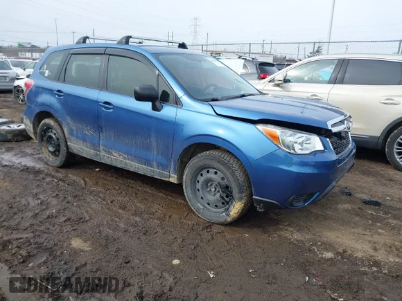 ✅ 2015 Subaru Forester 2.5i • VIN: JF2SJAACXFG418085 • Lot: 44460573. Listed on IAAI with 185,549 mi. Free auction sales archive from the USA and detailed vehicle history report at DreamBid. Image 1.