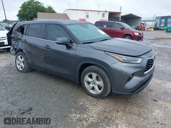 ✅ 2023 Toyota Highlander XLE • VIN: 5TDKDRAH4PS032883 • Lot: 44795967. Listed on IAAI with 9,838 mi. Free auction sales archive from the USA and detailed vehicle history report at DreamBid. Image 1.