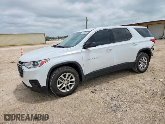 ✅ 2020 Chevrolet Traverse LS • VIN: 1GNERFKW1LJ280176 • Lot: 51995336. Wystawiony na Copart z przebiegiem 126 701 mil. Bezpłatny archiwum sprzedaży aukcyjnych z USA i szczegółowy raport historii pojazdu na DreamBid. Zdjęcie 1.