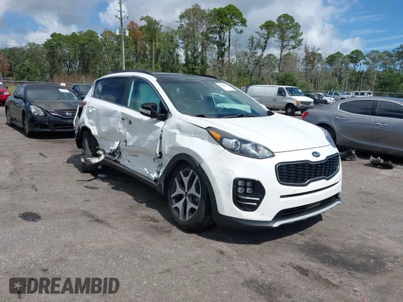 ✅ 2018 Kia Sportage SX Turbo • VIN: KNDPR3A64J7490055 • Lot: 43401171. Listed on IAAI with 70,988 mi. Free auction sales archive from the USA and detailed vehicle history report at DreamBid. Image 1.