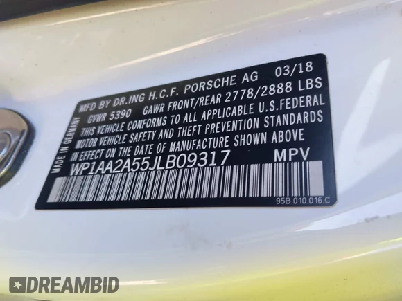 ✅ 2018 Porsche Macan • VIN: WP1AA2A55JLB09317 • Lot: 43618455. Wystawiony na IAAI z przebiegiem 51 880 mil. Bezpłatny archiwum sprzedaży aukcyjnych z USA i szczegółowy raport historii pojazdu na DreamBid. Zdjęcie 9.