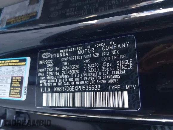 ✅ 2023 Hyundai Palisade Calligraphy • VIN: KM8R7DGEXPU536688 • Lot: 41317485. Wystawiony na IAAI z przebiegiem 15 340 mil. Bezpłatny archiwum sprzedaży aukcyjnych z USA i szczegółowy raport historii pojazdu na DreamBid. Zdjęcie 9.