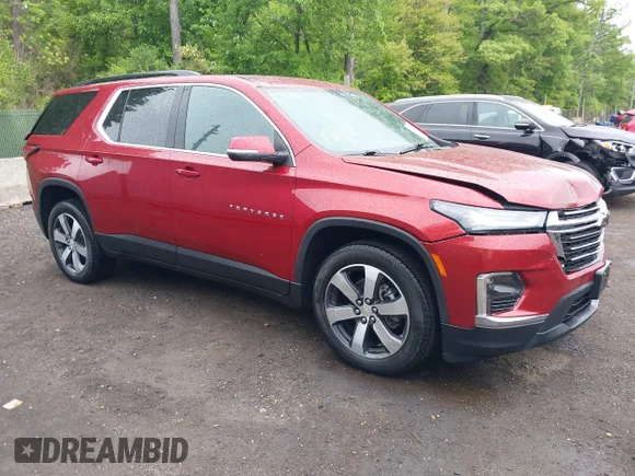 ✅ 2023 Chevrolet Traverse LT • VIN: 1GNEVHKW4PJ302801 • Lot: 44964652. Listed on IAAI with 35,224 mi. Free auction sales archive from the USA and detailed vehicle history report at DreamBid. Image 1.