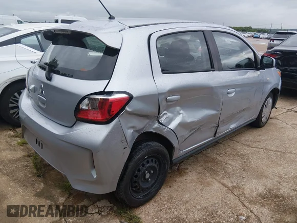✅ 2024 Mitsubishi Mirage ES • VIN: ML32AUHJ2RH019130 • Lot: 45186398. Wystawiony na IAAI z przebiegiem 27 313 mil. Bezpłatny archiwum sprzedaży aukcyjnych z USA i szczegółowy raport historii pojazdu na DreamBid. Zdjęcie 4.