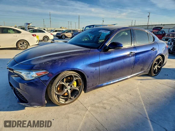 ✅ 2018 Alfa Romeo Giulia Ti Sport • VIN: ZARFAECN6J7589758 • Lot: 96110045. Listed on Copart with 74,446 mi. Free auction sales archive from the USA and detailed vehicle history report at DreamBid. Image 1.