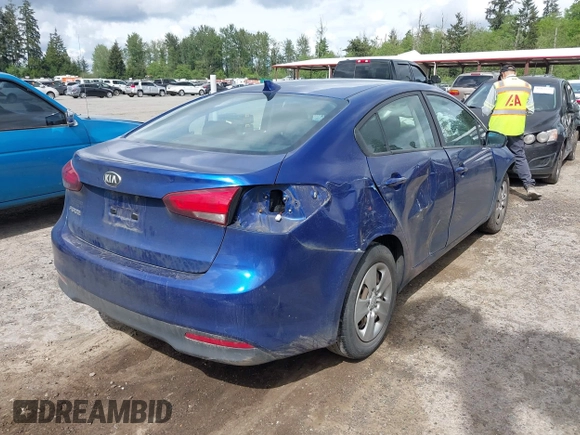 ✅ 2017 Kia Forte LX • VIN: 3KPFK4A75HE016186 • Lot: 45152671. Listed on IAAI with 123,870 mi. Free auction sales archive from the USA and detailed vehicle history report at DreamBid. Image 4.