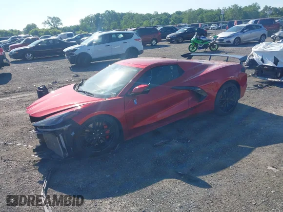 ✅ 2025 Chevrolet Corvette 3LT • VIN: 1G1YC3D40S5103880 • Lot: 45218385. Listed on IAAI with 16,049 mi. Free auction sales archive from the USA and detailed vehicle history report at DreamBid. Image 2.