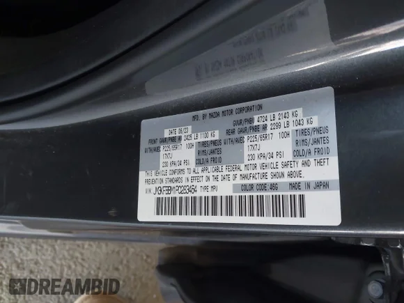 ✅ 2023 Mazda CX-5 S Select • VIN: JM3KFBBM1P0283464 • Lot: 45140699. Wystawiony na IAAI z przebiegiem 50 545 mil. Bezpłatny archiwum sprzedaży aukcyjnych z USA i szczegółowy raport historii pojazdu na DreamBid. Zdjęcie 9.
