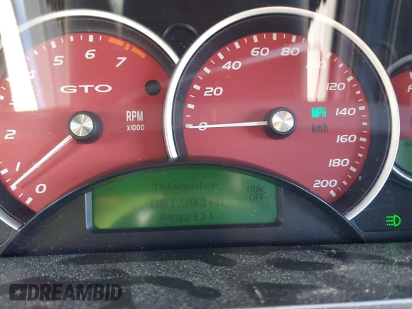 ✅ 2006 Pontiac GTO • VIN: 6G2VX12U66L811744 • Lot: 41988486. Wystawiony na IAAI z przebiegiem 81 893 mil. Bezpłatny archiwum sprzedaży aukcyjnych z USA i szczegółowy raport historii pojazdu na DreamBid. Zdjęcie 7.